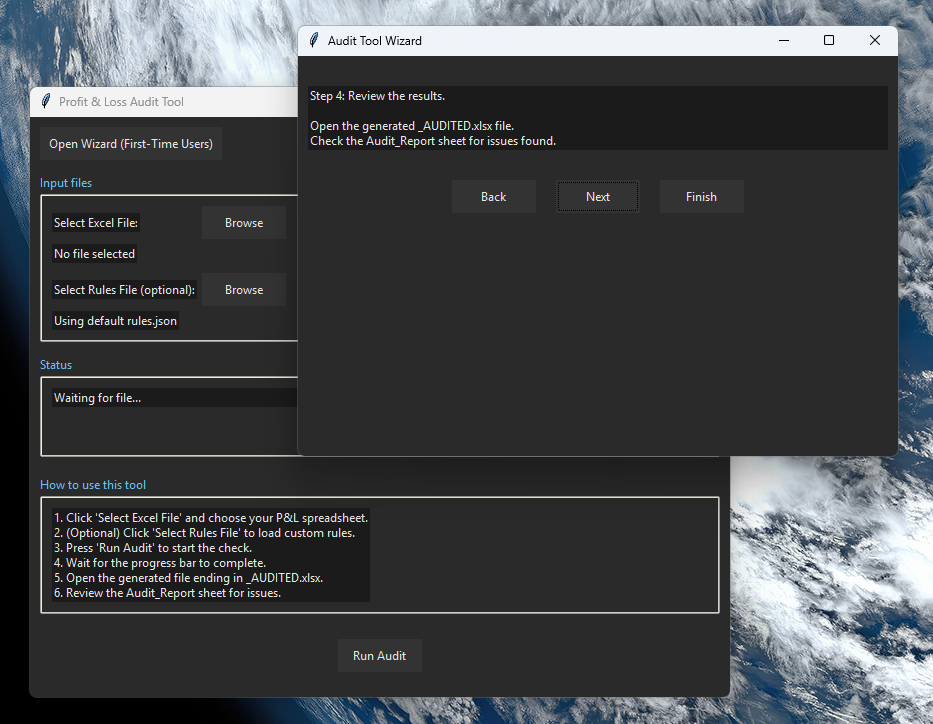 PNL Audit Tool Wizard Screenshot 6