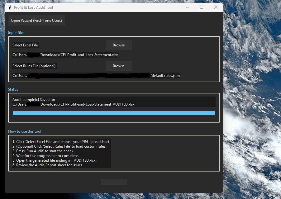 PNL Audit Tool Wizard Screenshot 8